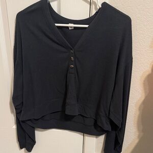 Alo Cropped Sweater dark grey Size Small